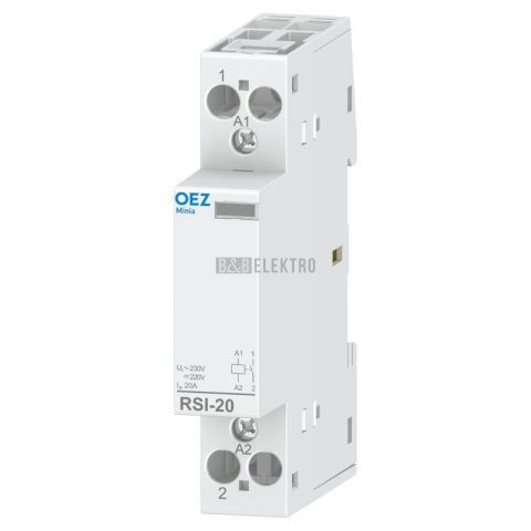 Instalační stykač 20A RSI-20-10-X230 1NO 230V AC/DC OEZ:43104