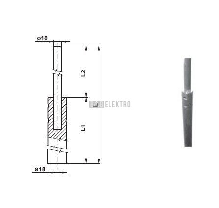 Jímací tyč s rovným koncem JR 1,5 18/10 AlMgSi délka 1,5m Tremis VN3055